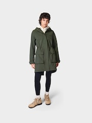 Sweaty Betty Dark Forest Green Stride Waterproof Parka - Image 5 of 9