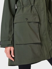 Sweaty Betty Dark Forest Green Stride Waterproof Parka - Image 7 of 9