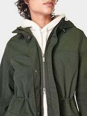 Sweaty Betty Dark Forest Green Stride Waterproof Parka - Image 8 of 9