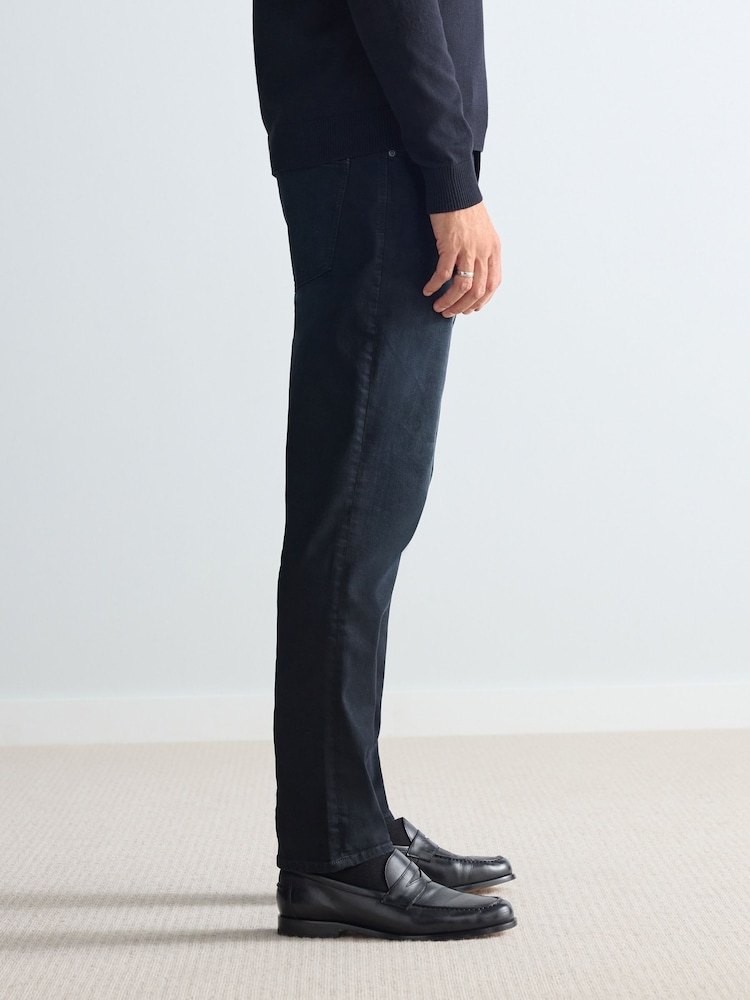 Ink Blue Slim Fit Motion Flex Ultra Soft Jeans - Image 3 of 11