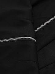Reiss Black Serena Textured Cap Sleeve Midi Dress - Image 5 of 5