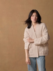 Bela Ecru - Pletena pletena jopa Soft Touch Fringe - Slika 2 iz 8