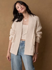 Bela Ecru - Pletena pletena jopa Soft Touch Fringe - Slika 3 iz 8