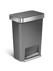 simplehuman Grey 45L Rectangular Pedal Bin With Liner Pocket - Image 2 of 5