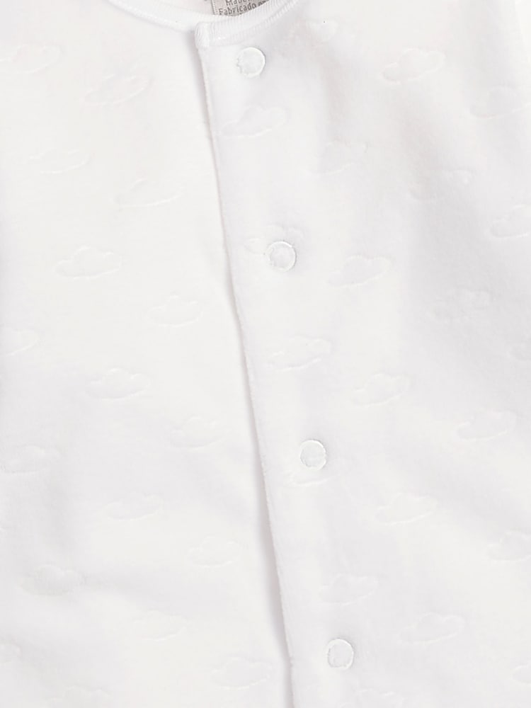 Mamas & Papas Cloud Velour Sleepsuit With Hat - Image 3 of 3