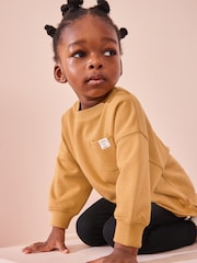 Grey/Ochre Yellow 2 Pack Long Sleeve T-Shirt & Leggings Set (3mths-7yrs) - Image 7 of 13