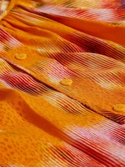 Ted Baker Orange Saphya Raglan Puff Sleeve Blouse - Image 6 of 6