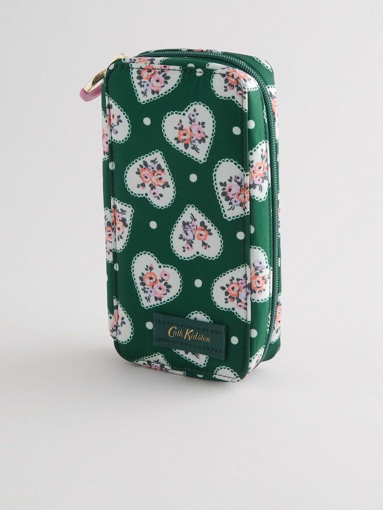 Cath Kidston Green Hearts Jewellery Travel Case - Image 1 of 5