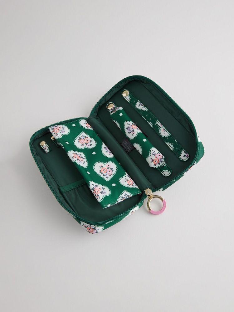 Cath Kidston Green Hearts Jewellery Travel Case - Image 5 of 5