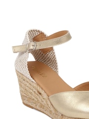 zlata (barva); zlato - Jones Bootmaker zlata (barva); zlato Rosina Usnjene espadrile - Slika 3 iz 6