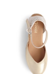 zlata (barva); zlato - Jones Bootmaker zlata (barva); zlato Rosina Usnjene espadrile - Slika 4 iz 6