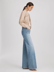 Paige Wide Leg Distressed Jeans - Image 4 of 6