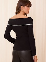 Love & Roses schulterfreier Pullover - Bild 3 von 4