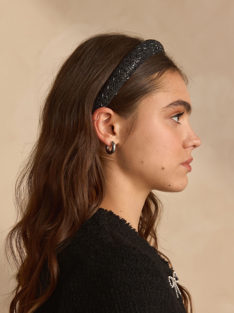 Black Sparkle Headband - Image 2 of 7