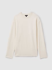Off White - Reiss Cube Langärmeliges Shirt aus Baumwolle mit Rundhalsausschnitt - Bild 2 von 6
