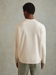 Off White - Reiss Cube Langärmeliges Shirt aus Baumwolle mit Rundhalsausschnitt - Bild 5 von 6