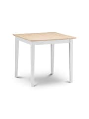Julian Bowen Ivory Natural Rufford Two-Tone Dining Table - Image 2 of 5