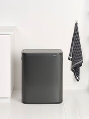 Brabantia Confident Grey Bo Touch Bin 2x30L - Image 1 of 6