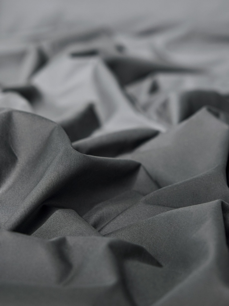 MADE.COM Charcoal Grey Cosy Washed Cotton Extra Deep Fitted Sheet - Image 3 of 3