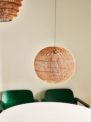 Oliver Bonas Natural Monde Rattan Woven Lamp Shade - Image 1 of 3