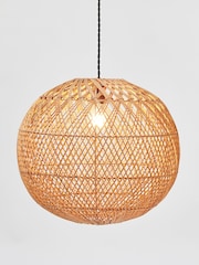 Oliver Bonas Natural Monde Rattan Woven Lamp Shade - Image 2 of 3