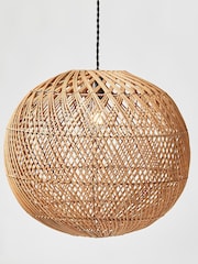 Oliver Bonas Natural Monde Rattan Woven Lamp Shade - Image 3 of 3