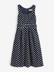 Jolie Moi Black 1950's Inspired Belted Swing Dress - Image 7 of 7