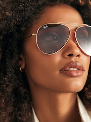 Ray-Ban Gold Tone Reverse Rbr0101S Pilot Sunglasses - Bild 2 von 8
