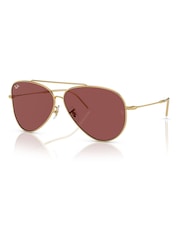 Ray-Ban Gold Tone Reverse Rbr0101S Pilot Sunglasses - Bild 5 von 8