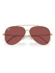Ray-Ban Gold Tone Reverse Rbr0101S Pilot Sunglasses - Bild 7 von 8