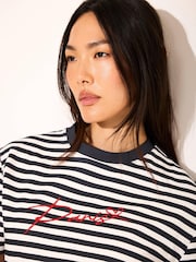 Mint Velvet White Stripe Paris Graphic T-Shirt - Image 3 of 8