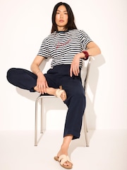 Mint Velvet White Stripe Paris Graphic T-Shirt - Image 6 of 8