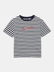 Mint Velvet White Stripe Paris Graphic T-Shirt - Image 7 of 8
