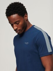 Blau - Superdry – Essential – Retro-T-Shirt mit Logo aus 100 % Baumwolle - Bild 3 von 3