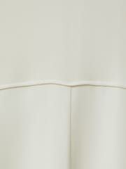Reiss Ivory Lani Hybrid Knit Tie Back Midi Dress - Image 6 of 6