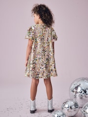 Multi Sequin Angel Sleeve Party Dress (3-14yrs) - Image 3 of 8
