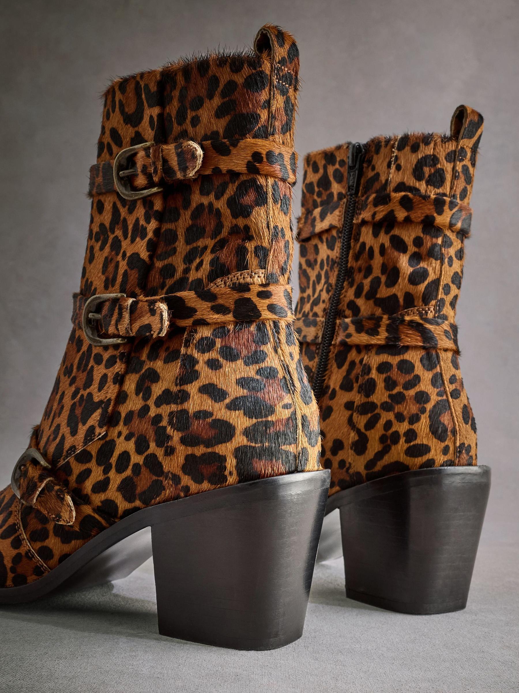Animal print boots for women on sale