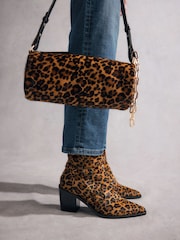 Leopard Tabitha Simmons Buckle Jenna Leather Ankle Boots - Image 2 of 10