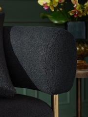 Soft Cosy Boucle Black Aleia Accent Chair - Image 2 of 10