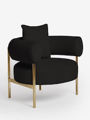 Soft Cosy Boucle Black Aleia Accent Chair - Image 6 of 10