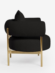 Soft Cosy Boucle Black Aleia Accent Chair - Image 7 of 10
