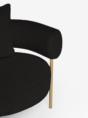Soft Cosy Boucle Black Aleia Accent Chair - Image 9 of 10