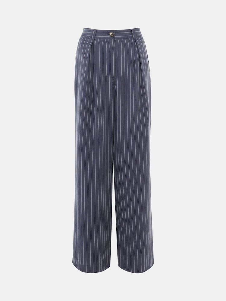 Whistles Blue Lottie Pinstripe Trousers - Image 6 of 6