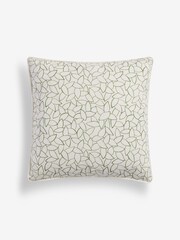 Jasper Conran London Mini Leaf Green Floral Leaf 100% Cotton Cushion - Image 3 of 4
