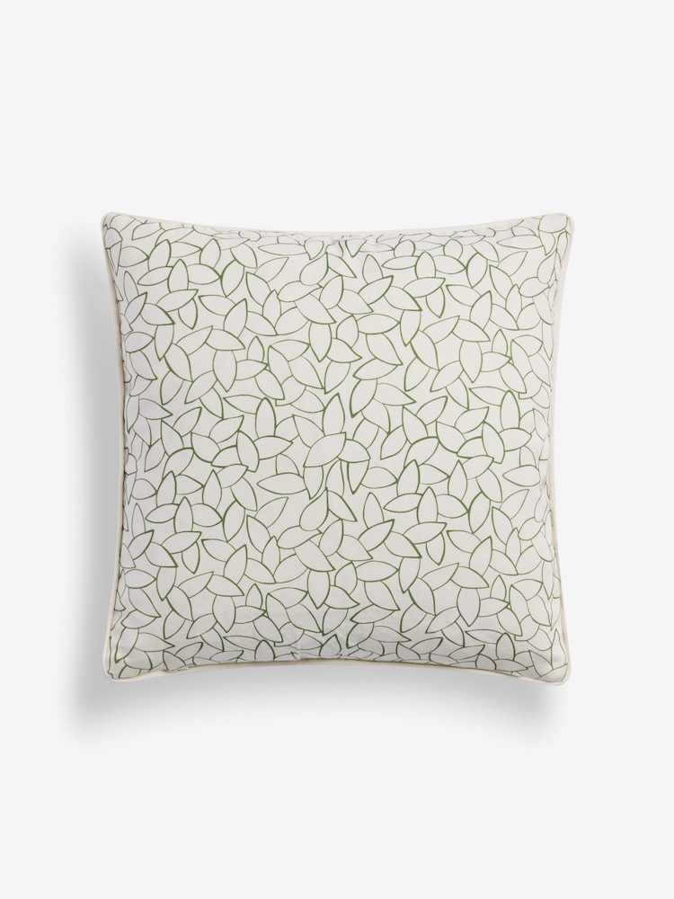Jasper Conran London Mini Leaf Green Floral Leaf 100% Cotton Cushion - Image 4 of 4 Jasper Conran London Mini Leaf Green Floral Leaf 100% Cotton Cushion - Image 4 of 4