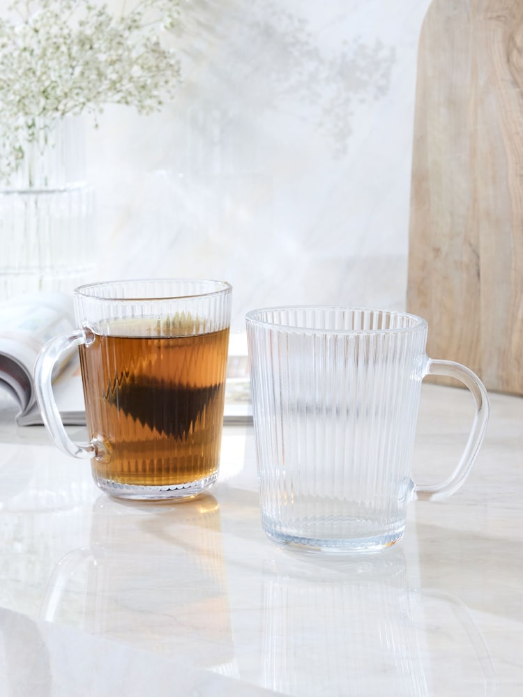 Set of 2 Hollis Glass Mugs - Bild 1 von 3 Set of 2 Hollis Glass Mugs - Bild 1 von 3