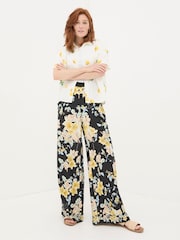 FatFace Jenna Black Citrus Floral Trousers - Image 1 of 6