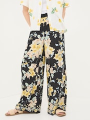 FatFace Jenna Black Citrus Floral Trousers - Image 3 of 6