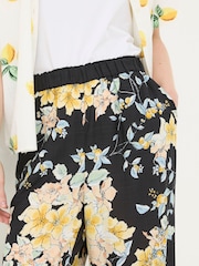 FatFace Jenna Black Citrus Floral Trousers - Image 4 of 6
