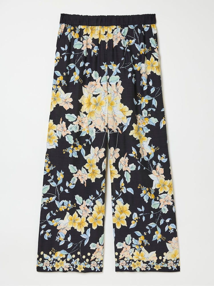 FatFace Jenna Black Citrus Floral Trousers - Image 6 of 6